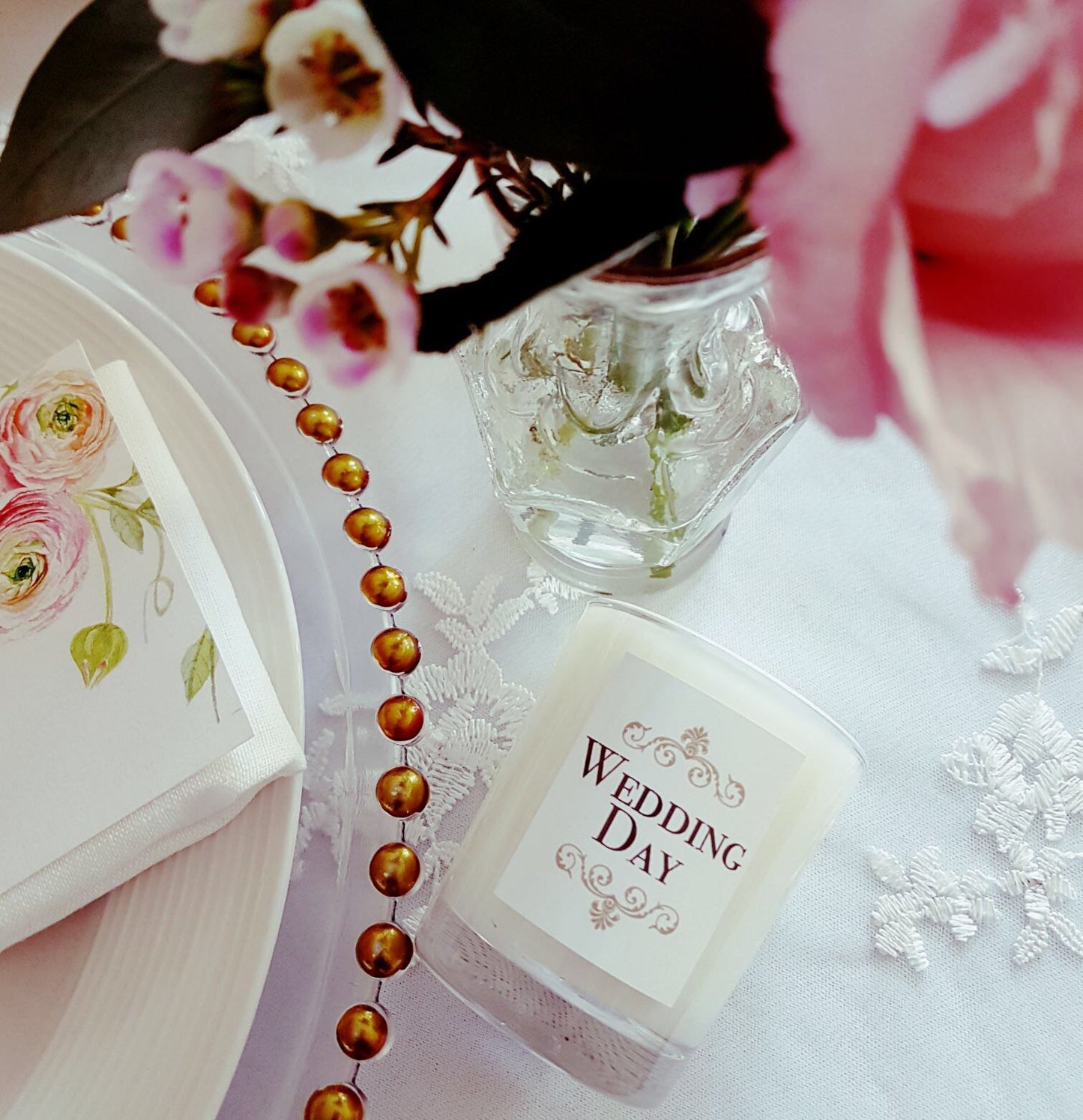 x10 'Wedding Day' Mini Luxury Candles