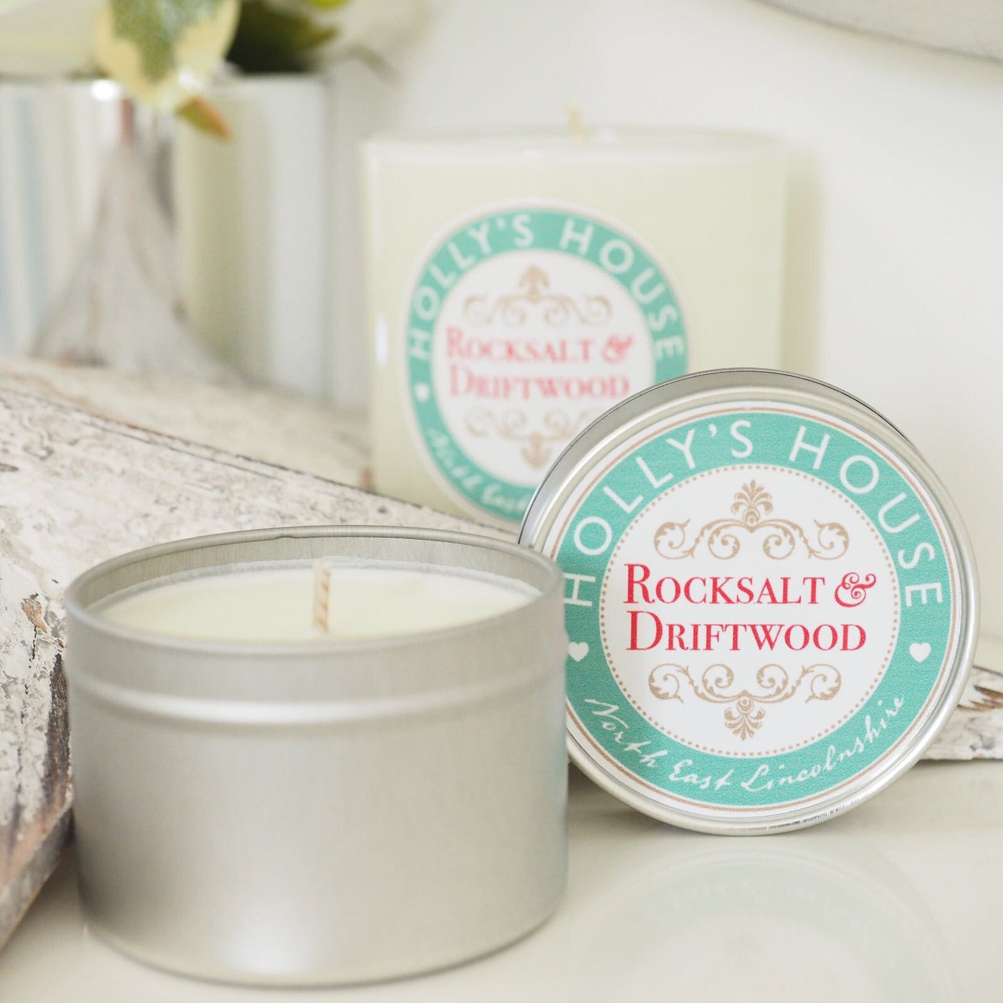 Rocksalt & Driftwood 100ml Candle Tin